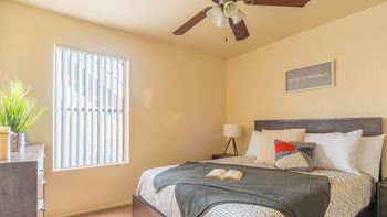 Enclave spacious bedrooms with ceiling fans